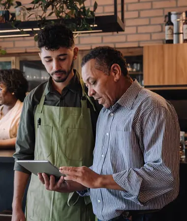 Employee accessing a mobile benefits platform